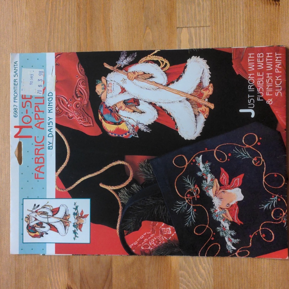 No-Sew Fabric applique 6987 Frontier Santa